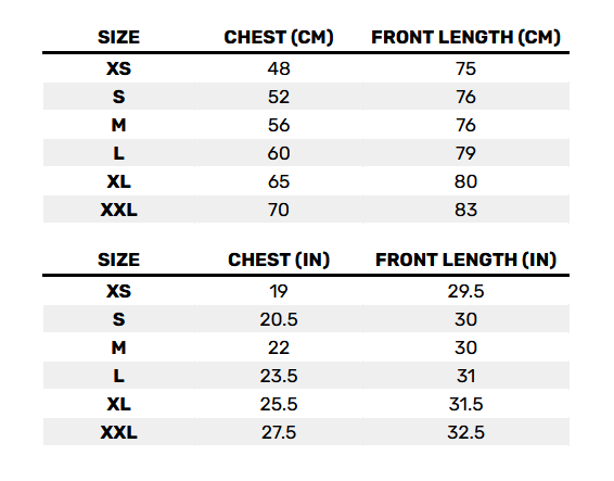 2026 Arbor Mens T-shirt Size  Size Chart